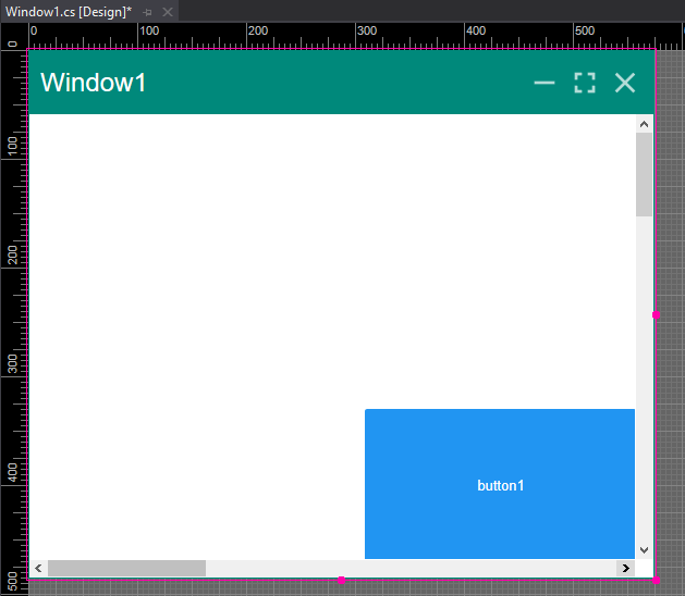 Form with AutoScroll = true and AutoScrollMinSize set to 1000,1000 pixels.